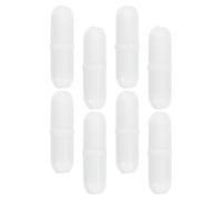 8 Pièces Barres Magnétiques D'agitation Ptfe Blanches | Compactes et Faciles à Ranger, Agitation Fiable, Usage en Procédés Industriels et Recherche Scientifique