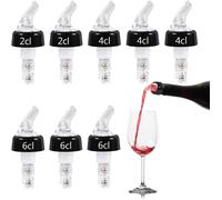 8 Pièces Becs à Liqueur,2cl 4 cl 6 oseur Pastis Distributeur de Bouteille Auto-pour, Dosage par Bec, Bec Verseur Plastique