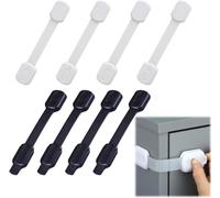 8 Pièces Bloc Porte Securite Bebe,Bloque Tiroir Placards Loquets,Securite Placard Enfant,Protection Bebe Maison,Serrures Bebe Securite Avec Adhesif Fort,Pour Armoires Tiroirs Frigo