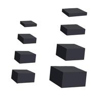 8 Pièces Boîte D'exposition de Cubes En Acrylique, Présentoir Buffet Traiteur, Boîtes Gigognes à 5 Côtés, Rehausseur de Buffet pour Table, pour Cupcakes, Fêtes, Mariages, Dessert, Bijoux, Noir