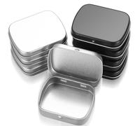 8 Pièces Boite Metallique avec Couvercle, Boite Metal Vide Portable, Boite Metal Rectangulaire - 60 x 45 x 15 mm