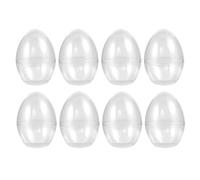8 Pièces Boîte Présent Œuf Transparent à Remplir, Grand Format | Fond Plat Stable, Visibilité Facile du Contenu, pour Bonbons, Fêtes et Autres Célébrations, Décor Élégant