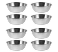 8 Pièces Bol Mélangeur en Acier Inoxydable Argenté | Bols de Boue Visage, Bols à Remuer, Salons Spa Maison, Préparation Multiple