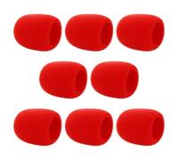 8 Pièces Bonnette en Mousse Rouge, Filtre Anti-vent | Protection de Grille, Effet Anti-pop, Voix Plus Claires, Adaptée aux Micros sans Fil, Conférences, Podcasts et Cultes