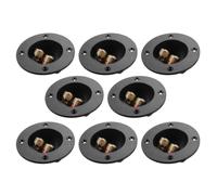 8 Pièces Bornier Rond pour Enceinte à 4 Positions, Cuivre et Métal | Connexion à Vis et Ressort, Compatible Fiches Bananes, Fils Dénudés et Cosses Plates