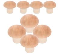 8 Pièces Bouchon de Bouteille de Vin Champignon en Bois, Kaki | Fermeture sans Goût, Conserve L’arôme D’origine, Lot pour Bouteilles, Style Fantaisie Discret