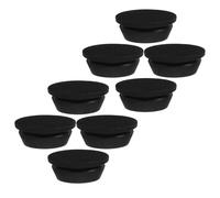 8 Pièces Bouchon de Tuyau en Caoutchouc, Noir | Insert de Vidange Souple, 9mm de Hauteur, Capuchon Rond 25mm, Remplacement sans Outil