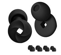 8 Pièces Bouchon d'Oreille pour Dormir Casque Anti Bruit Adulte | Bouchons Doreilles Anti Bruit Bouchon Oreille Réutilisables Isolants Casque Antibruit d'Embouts en Silicone (Noir)