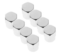 8 Pièces Bouchons de Valve Universels pour Pneus, ABS Argenté | Étanchéité Anti-fuite, Installation Facile, Anneau Joint Inclus, pour Camions et Bicyclettes