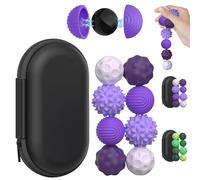 8 Pièces Boules d'acupression Magnétique, Boules Magnétiques en Silicone, Balles MagnéTiques Anti-Stress, Jouets Anti-Stress Magnétiques pour Adultes et Enfants, pour TDAH, Autisme (Violet)