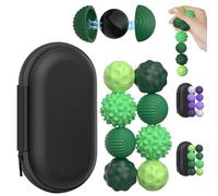 8 Pièces Boules d'acupression Magnétique, Boules Magnétiques en Silicone, Balles MagnéTiques Anti-Stress, Jouets Anti-Stress Magnétiques pour Adultes et Enfants, pour TDAH, Autisme (Vert)