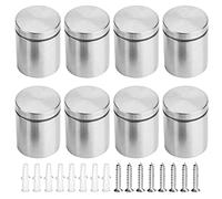 8 pièces, boulon de fixation en acier inoxydable M38*50 mm pour entretoise de verre, entretoise de fixation pour verre avec caoutchouc amortisseur pour enseigne de magasin,