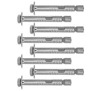 8 Pièces Boulon D'expansion en Acier Inoxydable 304 M6 X 60 | Écrou Hexagonal Externe, Structure à Douille, Usage sur Murs et Béton, Finition Argenté