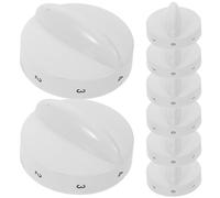 8 Pièces Bouton de Réglage Température Plastique Blanc à 7 Niveaux | Commande Rotative Numérotée, Remplacement Rapide pour Axe Thermostatique, Réparation Domestique ou Appareils Frigorifiques