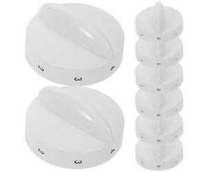 8 Pièces Bouton de Réglage Température Plastique Blanc à 7 Niveaux | Commande Rotative Numérotée, Remplacement Rapide pour Axe Thermostatique, Réparation Domestique ou Appareils Frigorifiques