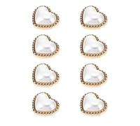 8 Pièces Boutons de Couture en Alliage Cœur et Créatrices | Finition Lisse sans Bavure, Style Simple et Élégant, pour Robes, Bonnets et Projets D’embellissement