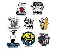8 Pièces Broche Pin En Métal En Émail, Chat Émail Broches Amusants, Badge De Dessin Animé En Émail, Broches De Dessin Animé De Chat, Mignon Broche Femme Vetement, Pour Vêtements, Sacs, Cadeaux