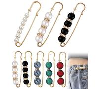8 Pièces Broche Pull, Pinces pour Châle,Mode Broche de Perle Simulée Épingle de Sécurité Clips de Châle de Pull Clips de Broche de Col Cardigan Châle Clips écharpe Boucle Pinces Châle