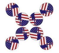 8 Pièces Broche Statue Liberté en Alliage pour Fêtes Patriotiques | Émail Métallique, Fixation Sécurisée, Style Festif Léger, pour Sorties Décontractées et Célébrations du 4 Juillet