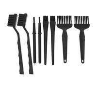 8 Pièces Brosse Antistatique en Pa Nylon pour Ordinateur | Entretien Électronique Courant, Compatible Voiture et Imprimante, Finition ABS Noire, Kit Compact Pratique