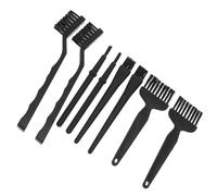 8 Pièces Brosse Antistatique Kit, pour Ordinateur Portable | Pa Nylon et Abs, Usage pour Intérieur Auto et Entretien Électronique Courant, Couleur Noire