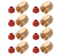 8 Pièces Buse de Machine à Brouillard en Cuivre avec Filtre, Or | Joint en Silicone, Pièce de Rechange pour Scène, Installation Rapide, Usage Professionnel, Métal