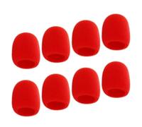 8 Pièces Cache-micro en Éponge Rouge, Portable | Effet Filtre Anti-pop, pour Services Religieux et Scènes, Protège la Grille du Micro, Usage Podcasteurs et Animateurs