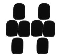 8 Pièces Cache-micro en Mousse Noir pour Microphone à Main | Installation Facile, Réduit le Bruit du Vent, pour Interviews, Événements et Prise de Parole Publique