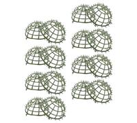 8 Pièces Cadre Topiaire Boule Gazon Artificiel 6 Pouces Plastique | Support pour Composition de Fleur, Compatible Diverses Fleurs, Léger, Résiste Pluie et Soleil, Jardin