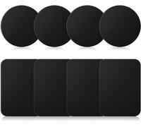 8 Pieces Car Phone Magnets, Phone Magnets, Magnetic Plates, Thin Metal For Magnetic Holder, Car Phone Magnet, For Phone Magnet, Black