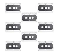 8 Pièces Cassette Audio Vide pour Enregistrement Vocal, Plastique | Boîtier Transparent Rigide Inclus, Usage Musique et Discours, Style Rétro Diy, pour Messages et Apprentissage