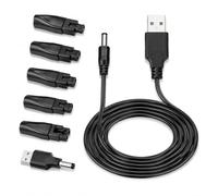 8 Pièces Chargeur de Rasoir 5V avec 7 Adaptateurs pour Philips Rasoir Électrique et Tondeuse, Universel USB Chargeur de Rasoir Câble pour OneBlade, pour Norelco, Purificateur d’Air Lampe de Table