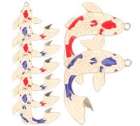 8 Pièces Charm Poisson Métal pour Bijoux Diy, 2 Styles | Décorations Artisanales, Usage pour Colliers Faits Main, Forme Poisson, Design Multicolore, Métal