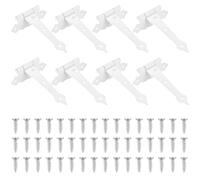 8 Pièces Charnière en T de Porte, 4 Pouces Charnière de Portail de Jardin, Charnières Pliantes en Acier Inoxydable avec Vis, Charnières Gond Porte pour Portes de Cabanon, Grange, Portails Blanc