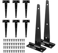 8 Pièces Charnière En T De Porte,Charnière De Portail De Jardin,Charnières Pliantes En Acier Inoxydable Avec Vis,Charnières Gond Porte Pour Portes De Cabanon (6 Pouces T)