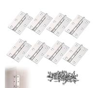 8 Pièces Charniere Porte, 66 * 38mm Charnières à Roulement Charniere-Inox Invisible Pliables, Paumelle Charnières En Acier Inoxydable Plate Pour La Maison Meubles Matériel Armoire Garde Porte Tiroir