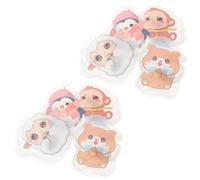 8 Pièces Chauffe-mains Réutilisable Portable à Clic, Animal Cartoon | PVC et Fer, Format de Poche pour Paquet à Dos, Poches de Manteau, Étudiants et Ados