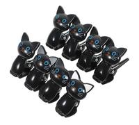8 Pièces Clip pour Sachet de Chips Chat Noir en Plastique