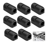 8 Pièces Clips de Câbles Adhésifs, Support Cable Bureau, Clips Câble Organisateur Bureau, Organisateur de Câbles, Câble Rangement pour USB Câbles de Chargeur/Souris/Écouteur/PC (Noir)