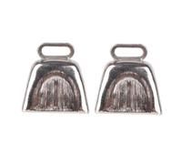 8 Pièces Cloche à Vache Argentée avec Poignée, Son Clair | Fer, Format Portable, Usage en Classe ou Mariage, pour Proches et Amis, Tenue Manuelle