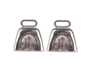 8 Pièces Cloche à Vache Argentée avec Poignée, Son Clair | Fer, Format Portable, Usage en Classe ou Mariage, pour Proches et Amis, Tenue Manuelle