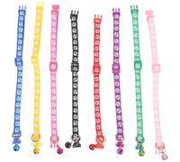 8 Pièces Collier pour Animaux à Motifs Empreinte Clochette, PVC PP | Chiots et Chatons, Léger au Port, pour Promenades Quotidiennes et Repérage Sonore Couleur Aléatoire