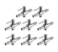 8 Pièces Connecteur de Ligne D'air pour Aquarium, Acier Inoxydable | Débit Réglable, Sortie Ajustable, Usage Multi-bacs Même Pompe, pour Filtres Éponge et Aquariums