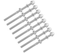 8 Pièces Connecteur Droit en Acier Inoxydable | Filetage 1/8 Pouce, Usage pour Terrasses et Rampes D’escalier, Finition Argenté, Pose Simple
