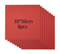 8 Pièces Contreplaqué Coloré Sans Peinture, Contreplaqué Vierge 30 * 30 cm Épaisseur 3 mm, Gravure Et Découpe Au Laser, Feuilles de Bois Non Finies, pour Cadeaux, Artisanat, Modèles 3D Diy (Rouge)