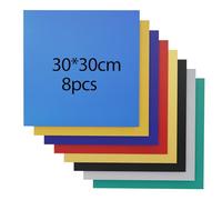 8 Pièces Contreplaqué Coloré Sans Peinture, Contreplaqué Vierge 30 * 30 cm Épaisseur 3 mm, Gravure Et Découpe Au Laser, Feuilles de Bois Non Finies, pour Cadeaux, Artisanat, Modèles 3D Diy (Coloré)