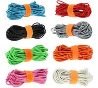 8 Pièces Corde élastique, Corde élastique Colorée, Ruban Elastique, Fil Elastique, 8 Couleurs, pour Couture Bricolage, Bandeau, Lacet, Ceinture Pantalon (Diamètre 2,8 mm, Longueur 10 m)