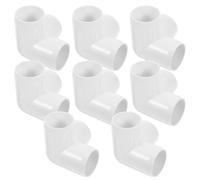 8 Pièces Coude PVC à 90 Degrés Blanc, Raccord Sécurisé | Angle Droit pour Espaces Étroits, PVC Rigide, Usage Plomberie et Cheminement, Blanc, Finition Sobre