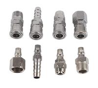 8 pièces Coupleur d'air BSP 1/2 pouce Style C avec Kit de Bouchons pour Compresseur Pneumatique Industriel Rapide et Durable