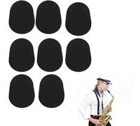 8 Pièces Coussin Embouchure Saxophone Patchs d'Embouchure Coussinets de Dent de Saxophone Patch pour Bec pour Saxophone Alto et Ténor et Clarinette Noir 0,80 mm
